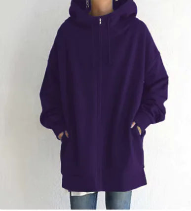 Long Hoodie Fleece Sweater