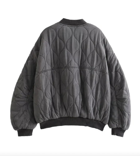 Stand-up Collar Cotton-Padded Thermal Jacket - Baseball Style