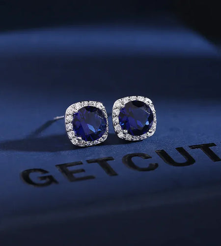 Zircon Crystal Earrings for Women – 925 Silver