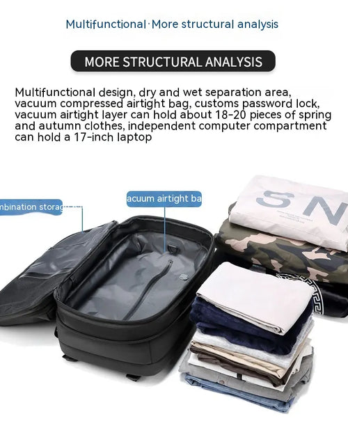 Load image into Gallery viewer, Multifunction Computer Bag Vacuum Compression Travel Backpack
