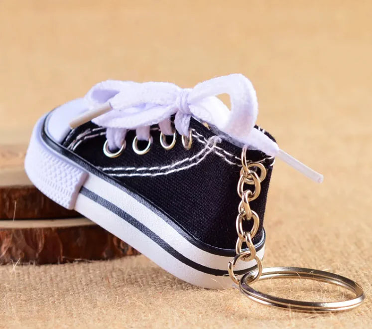 Mini Canvas Shoe Keychain