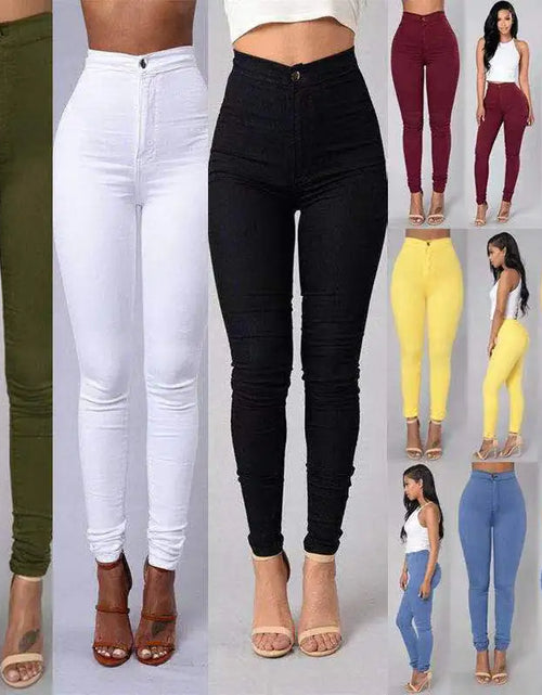 Load image into Gallery viewer, Women&#39;s High-Waist Skinny Jeans
