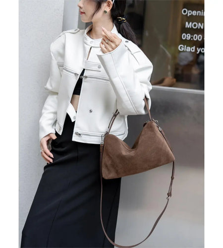 Large Capacity Crossbody Leather Bag