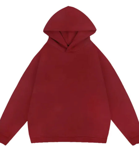 Loose All-matching Solid Color Sports Pullover Hooded Sweater Men