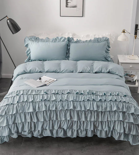 Pure Color Washed Cotton Four-piece Set