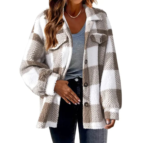 Load image into Gallery viewer, Chic Comfort Plaid Wool Jacket
