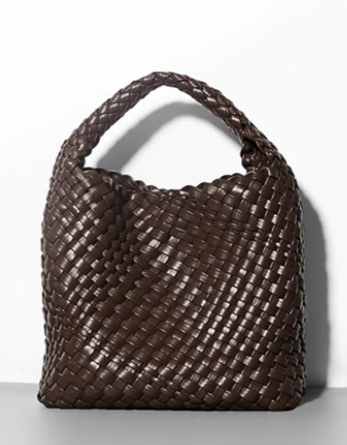 Load image into Gallery viewer, Hand-woven Bucket Soft Leather Bag for Women
