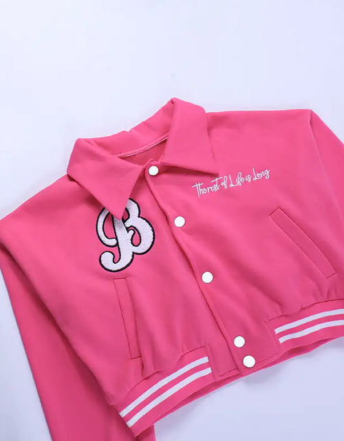 Load image into Gallery viewer, Embroidered Varsity Jacket: &quot;B&quot;
