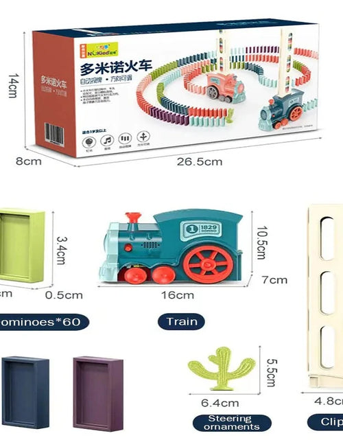 Load image into Gallery viewer, Kids Electric Domino Train Car Set
