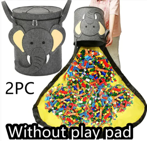 Load image into Gallery viewer, 2-in-1 Felt Toy Storage Bag &amp; Play Mat
