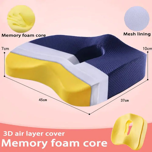 Load image into Gallery viewer, Memory Foam Seat Cushion and Orthopedic Pillow
