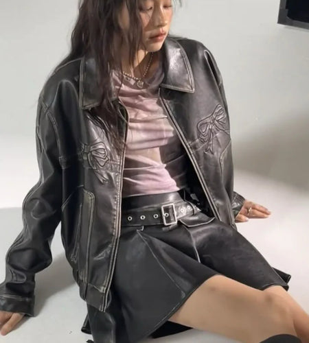 Bow Biker's Leather Jacket