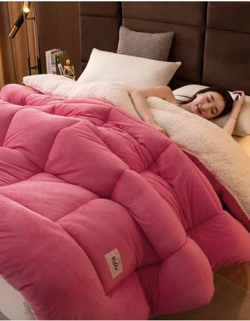 Load image into Gallery viewer, Thickened Milk Fiber Velvet Duvet Insert – Double-Sided Warm Quilt
