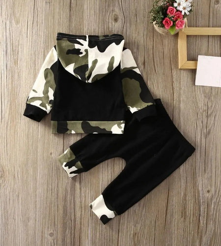 Baby Boys Camo Outfits Tracksuit Set