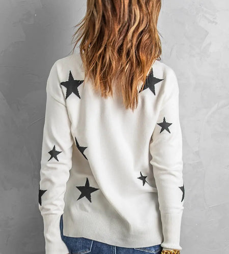 Star Print Sweater