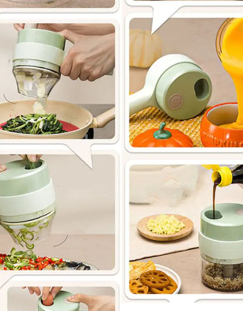 Load image into Gallery viewer, 4 In 1 Electric Vegetable Cutter Set
