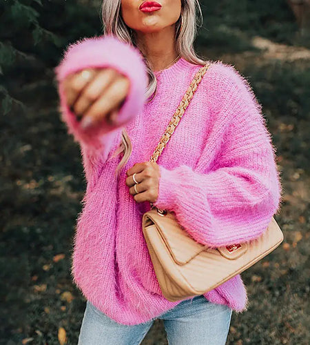 Woman Knitting Sweater