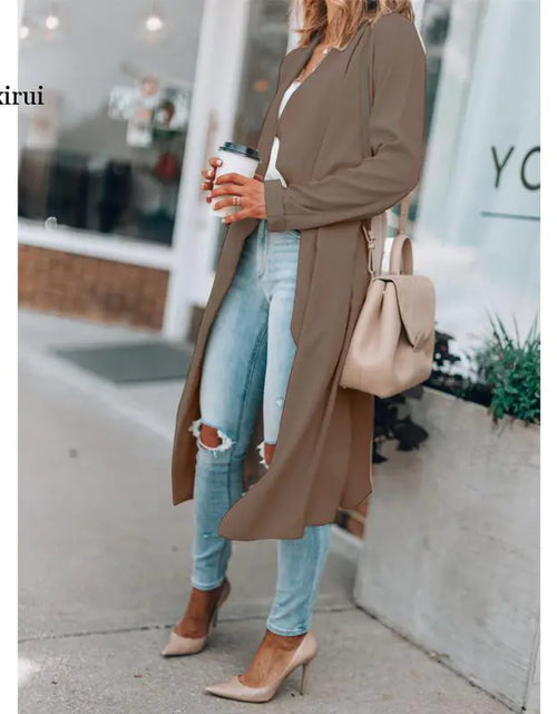 Load image into Gallery viewer, Women's Windbreaker Trench Coat
