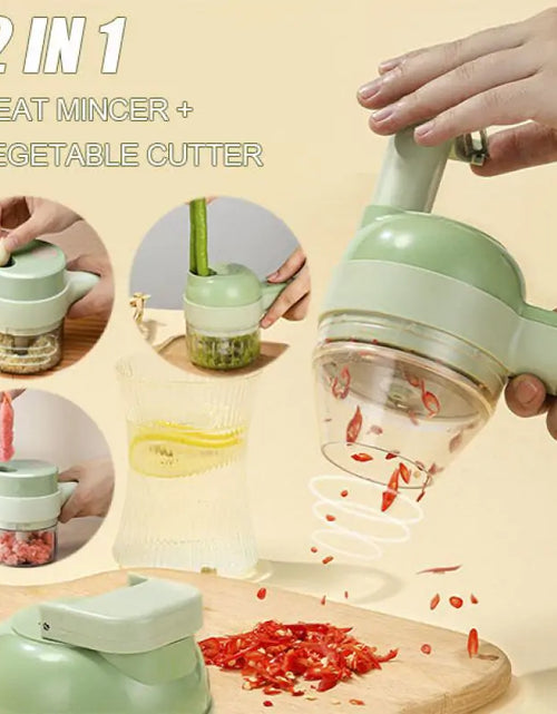 Load image into Gallery viewer, 4 In 1 Electric Vegetable Cutter Set
