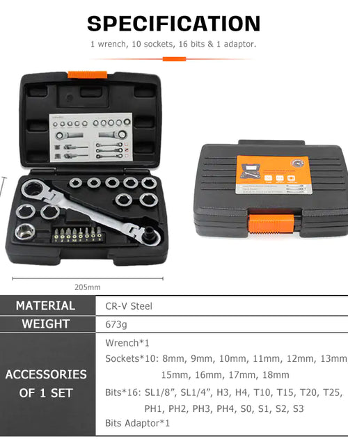 Load image into Gallery viewer, 28 In 1 Socket Wrench Set
