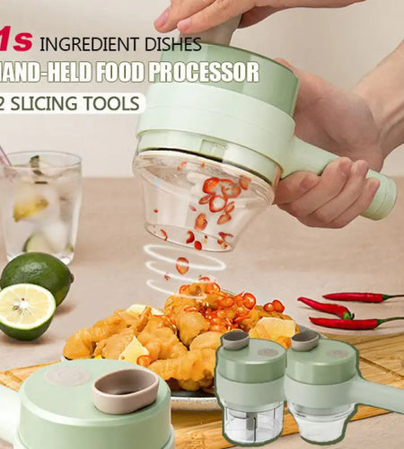 4 In 1 Electric Vegetable Cutter Set