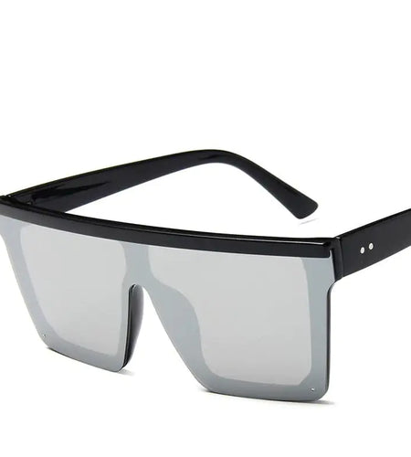 Silver Vintage Square Sunglasses