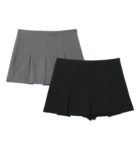 High Waist Wide Pleats Skirts