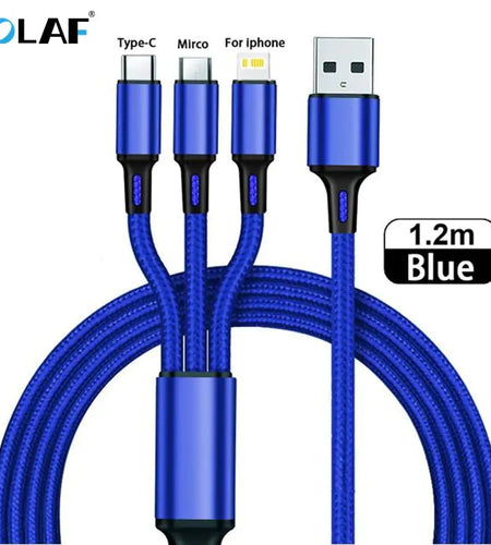 3 in 1 Type C USB Cable