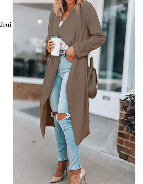 Load image into Gallery viewer, Women's Windbreaker Trench Coat
