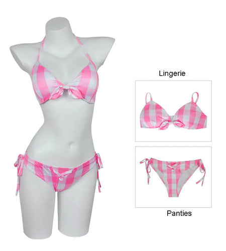 Barbie Square Pattern Bikini